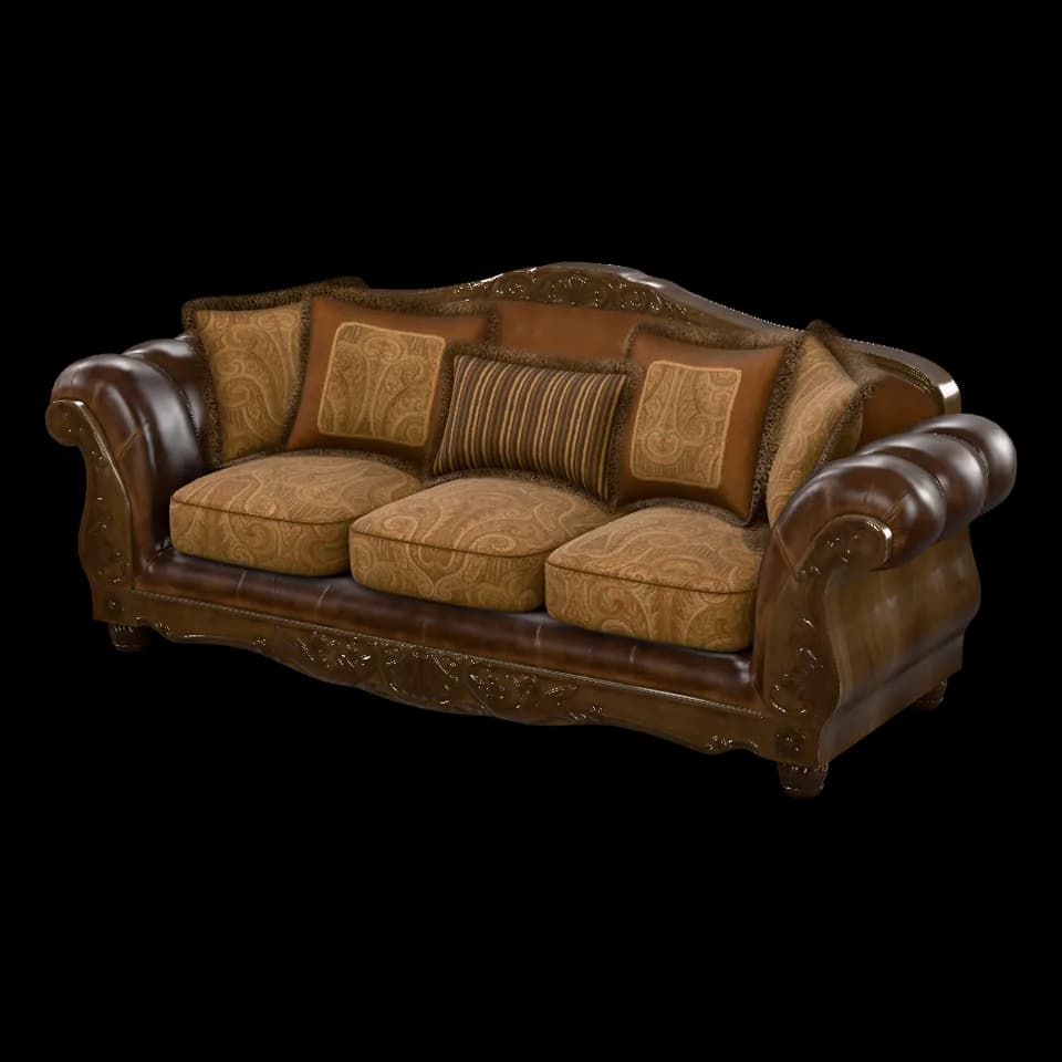 Aldermere 3-Seat Sofa, rendered in 3D
